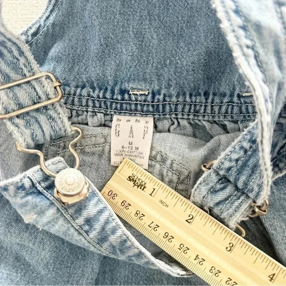 Vintage Baby Gap Denim Jumper Overall Dress Size 6-12 Months - Picture 3 of 6